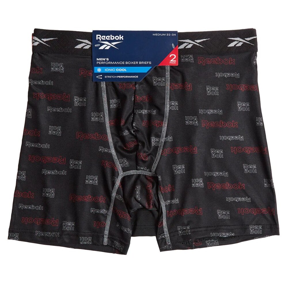 Reebok Men's 2-Pack Cooling Performance Boxer Brief/NWT/SMALL (28-30)